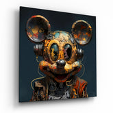 Mickey The Machine Glass Wall Art|| Designer's Collection.